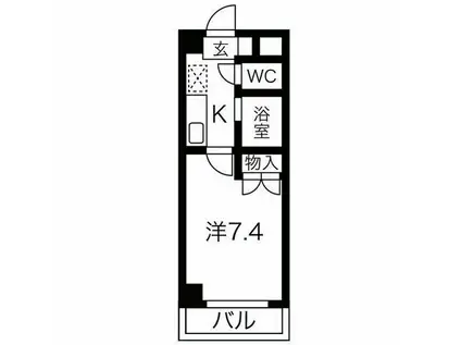 アビタシオン瑞穂(1K/3階)の間取り写真