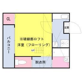 ライゼ立花(1K/1階)の間取り写真