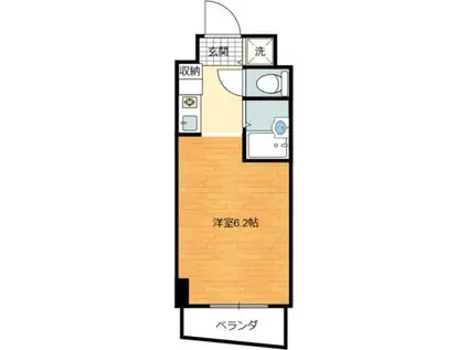 テディマンション(1K/5階)の間取り写真