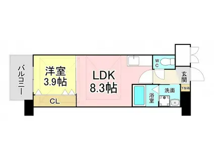 FU-TONIII黒崎(1LDK/5階)の間取り写真