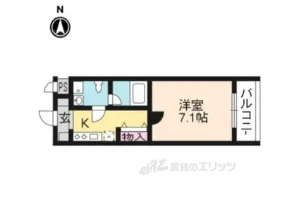 G-STAGE京都四条大宮(1K/1階)の間取り写真