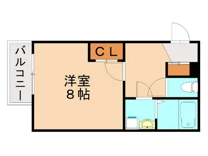 プリマ千歳(1K/2階)の間取り写真