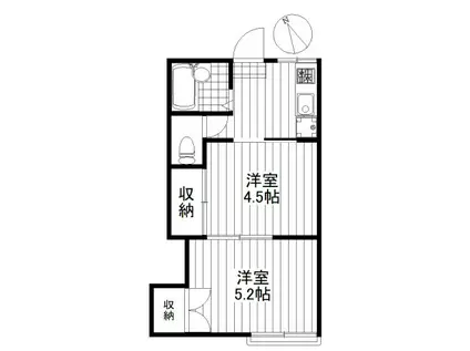TENS(2K/2階)の間取り写真