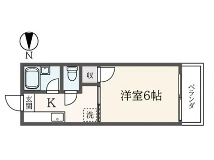 ザ・リバーハイツ(1K/1階)の間取り写真