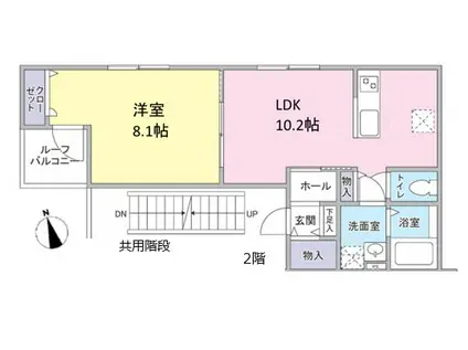 ルガール・デ・エスペランザ(1LDK/2階)の間取り写真