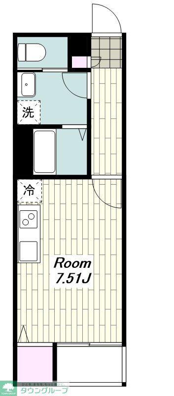CITY STUDIO MACHIYA(ワンルーム/2階)の間取り写真