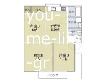 みやびハイツ(3DK/1階)の間取り写真