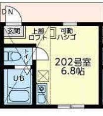 ユナイト小机アペリティフ(ワンルーム/2階)の間取り写真