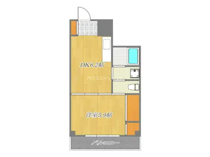 ラ・ヴェール多喜(1DK/5階)の間取り写真