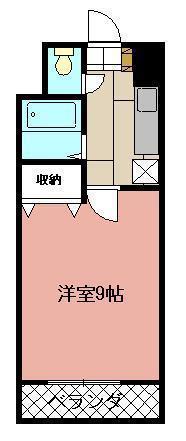 KMマンション八幡駅前II(1K/3階)の間取り写真