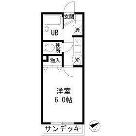 テスタ東小松川(1K/1階)の間取り写真