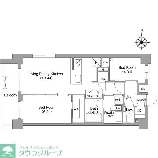 コンフォリア・リヴ永福町(2LDK/3階)の間取り写真
