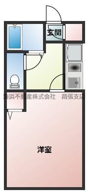 レスポワール幕張(1K/1階)の間取り写真