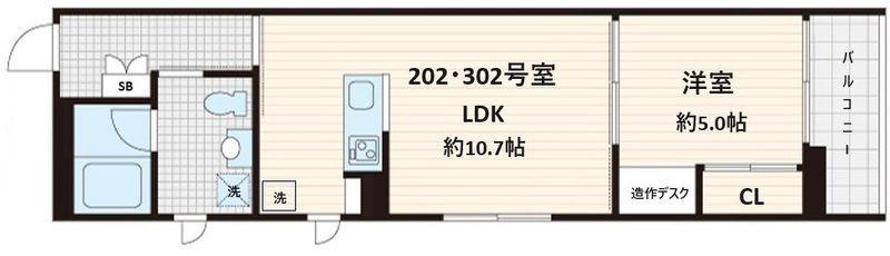 フレア白金台(1LDK/1階)の間取り写真