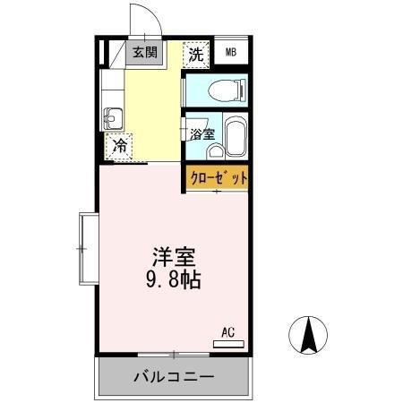 アルカコンネ桜(1K/3階)の間取り写真