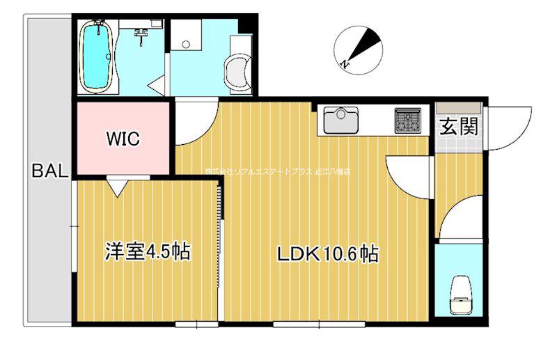 シャルール(1LDK/1階)の間取り写真