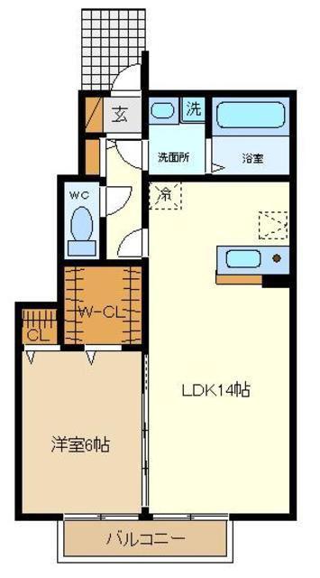 サンフォレスト(1LDK/1階)の間取り写真
