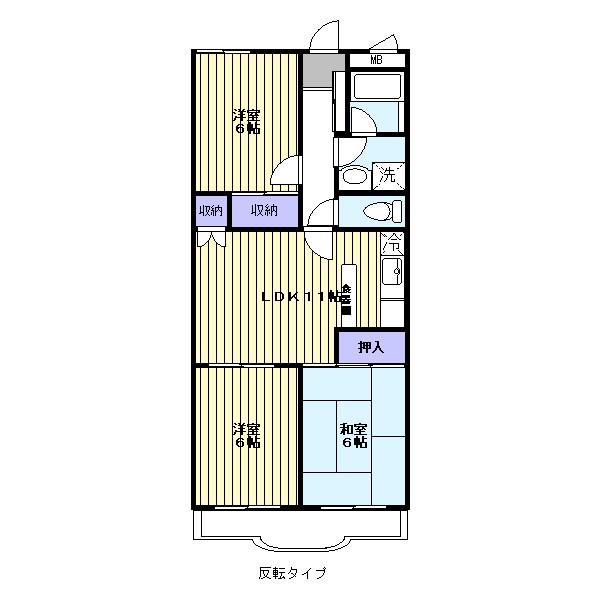 メイプルウッド武蔵関(3LDK/2階)の間取り写真