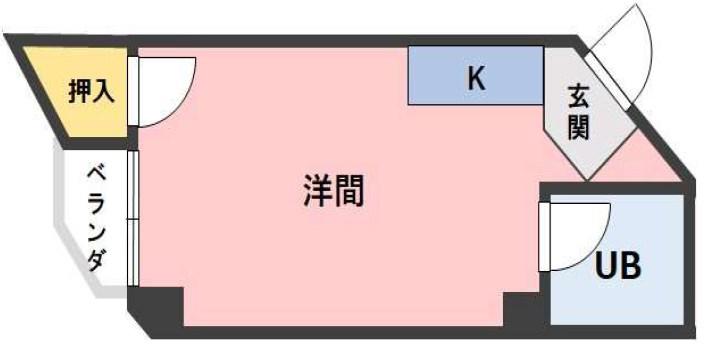 ロイヤルハイツ武庫之荘(ワンルーム/2階)の間取り写真