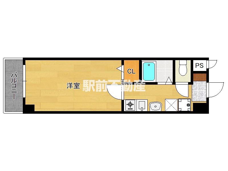 セレス香住ヶ丘II(1K/2階)の間取り写真