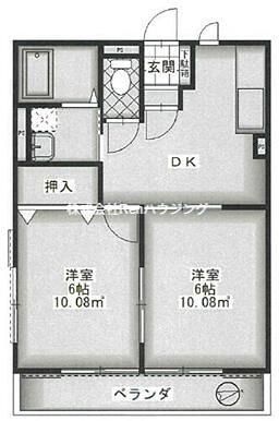 第33愛日ハイツ(2DK/2階)の間取り写真