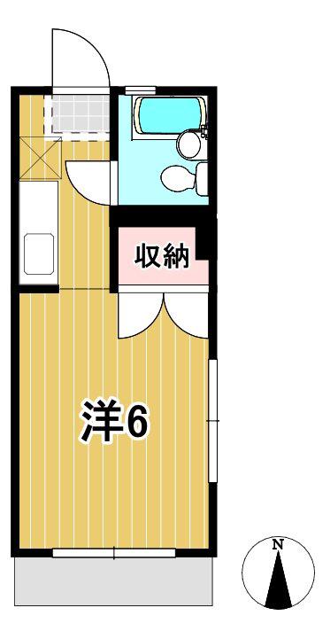 セヤマハイツ(1K/1階)の間取り写真