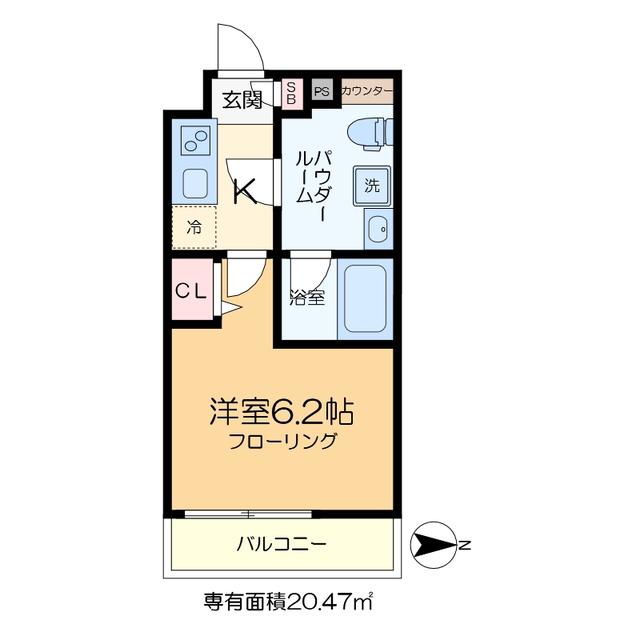クレヴィスタ綾瀬(1K/4階)の間取り写真
