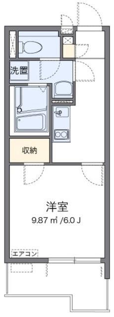 クレイノエスポワールK(1K/3階)の間取り写真