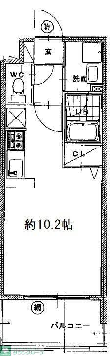 S-FORT八王子南(1K/9階)の間取り写真