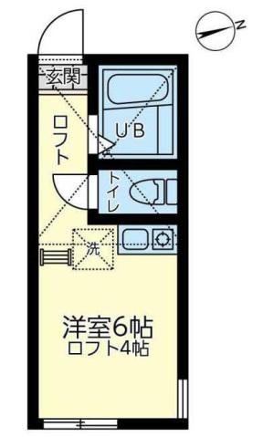 ユナイト追浜オルレアン(ワンルーム/1階)の間取り写真