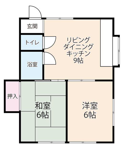 ファミールタケムラ(2DK/1階)の間取り写真