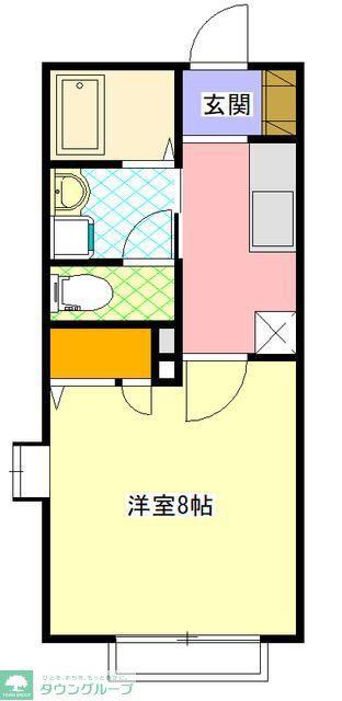コーポ北澤III(1K/1階)の間取り写真