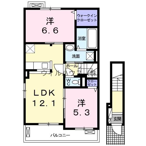 レジデンス BREEZE 5(2LDK/2階)の間取り写真