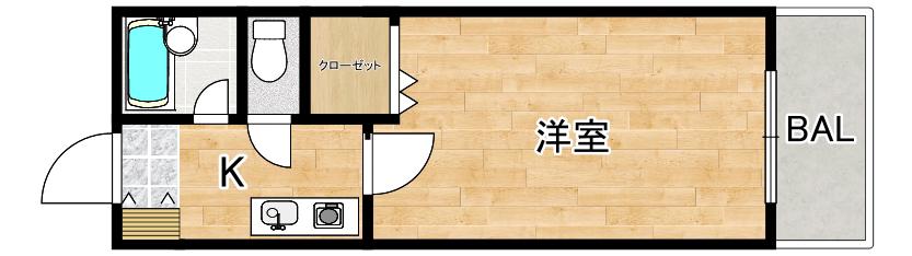 セレーノ井田(1K/7階)の間取り写真