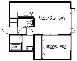 NLC III(1LDK/2階)の間取り写真