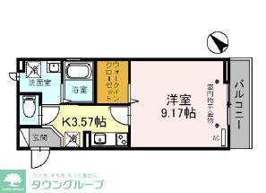 レスティングウェル浦和(1K/3階)の間取り写真