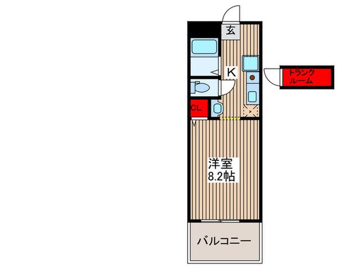 井上ビル(1K/6階)の間取り写真