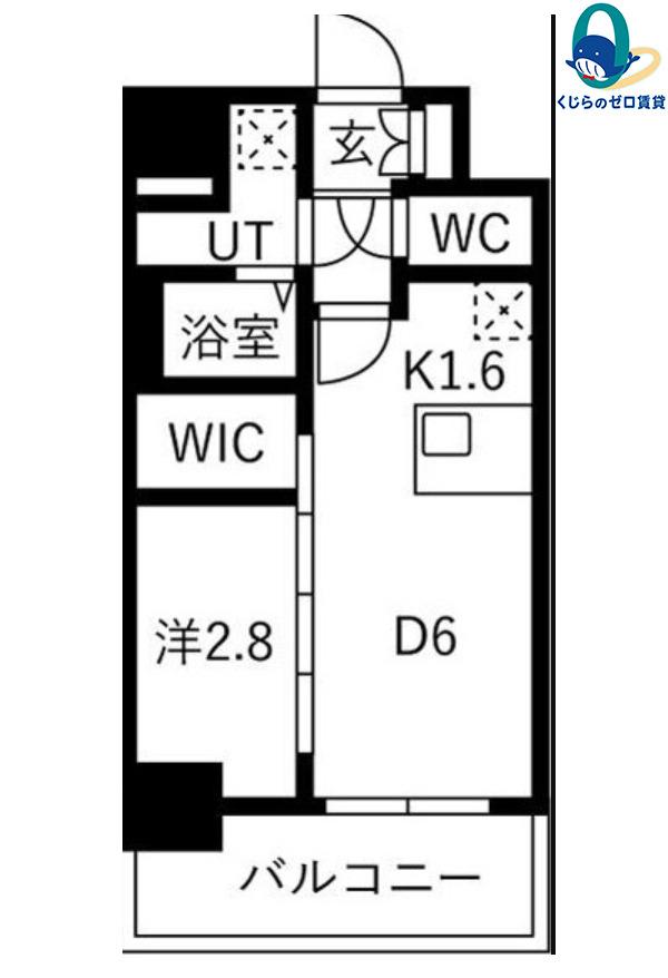 メイクスアート名古屋リニアFRONT(1DK/6階)の間取り写真