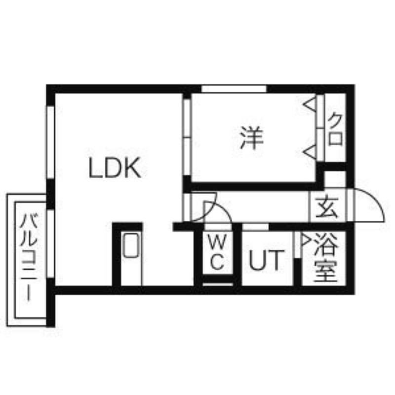 グランメゾン栄通(1LDK/4階)の間取り写真