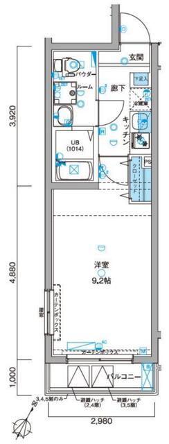 ジェノヴィア板橋スカイガーデン(1K/5階)の間取り写真