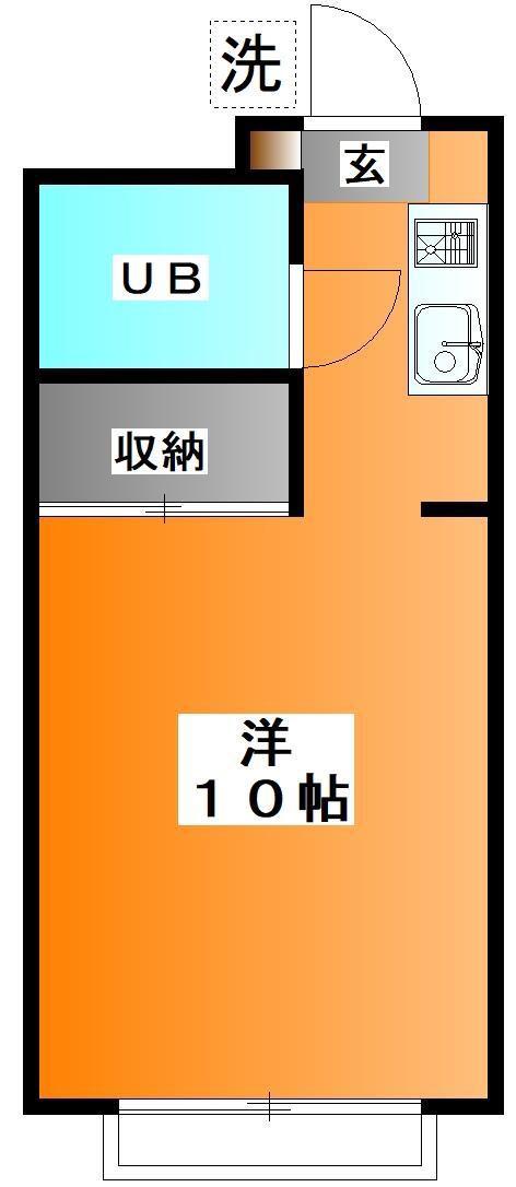 十条ベルクハイム(1K/2階)の間取り写真