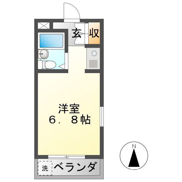 スペースイン金山(ワンルーム/3階)の間取り写真