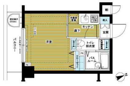 トーシンフェニックス新橋(1K/3階)の間取り写真