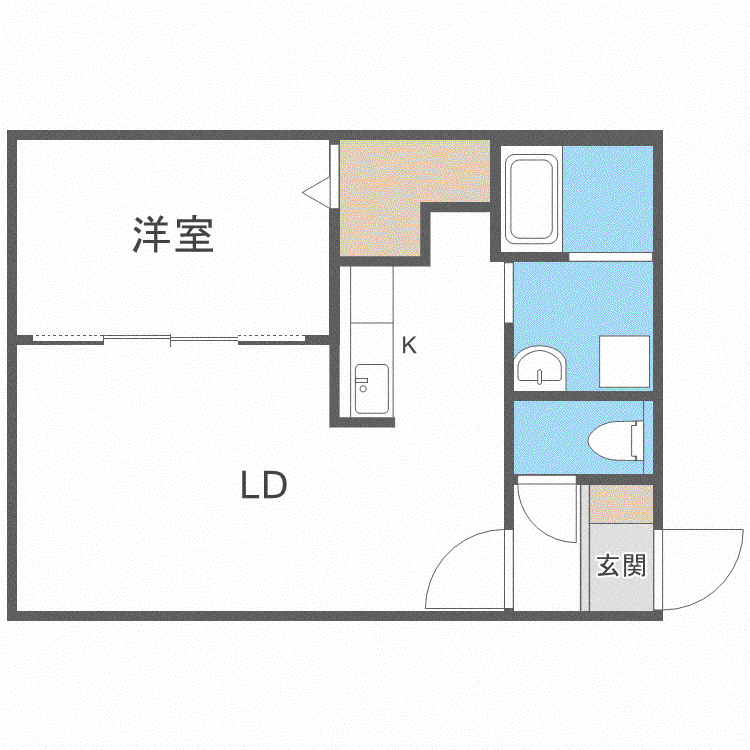 LAVENDER TERRACE(1LDK/1階)の間取り写真