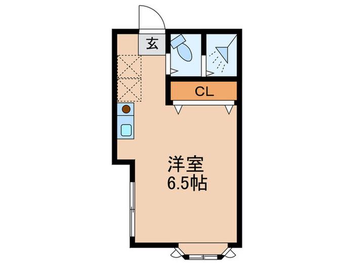 蒲田ハイツ(ワンルーム/1階)の間取り写真