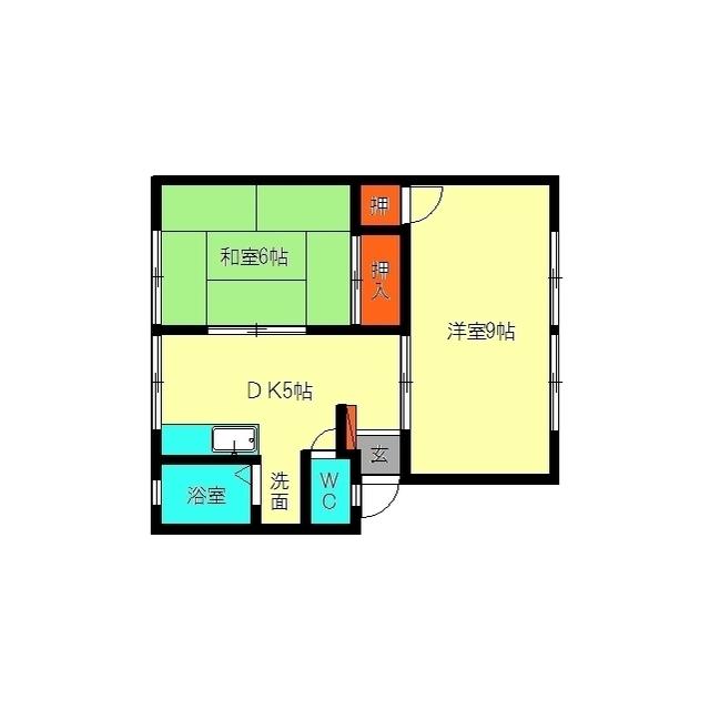 ハイツメサ(2DK/2階)の間取り写真