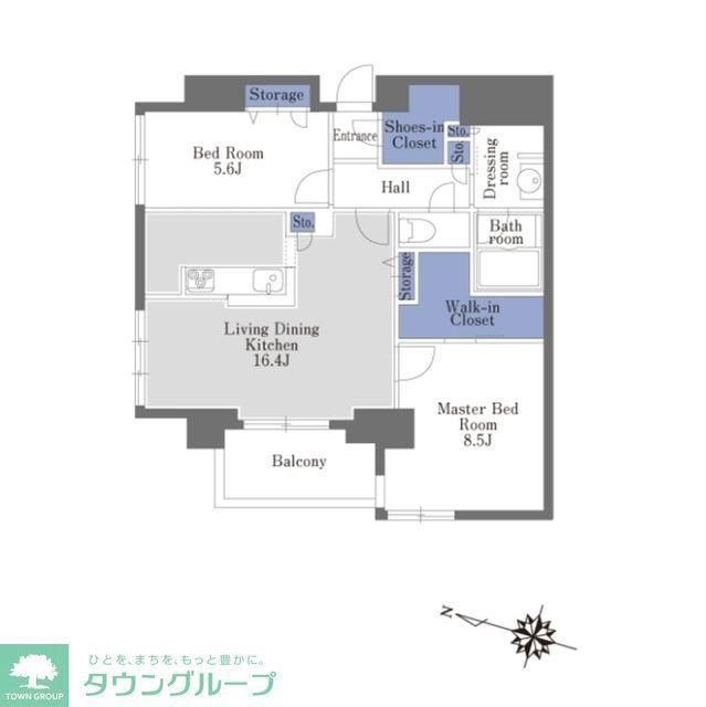 コンフォール池田山(2LDK/2階)の間取り写真
