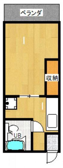 第1洋光マンション(1K/4階)の間取り写真