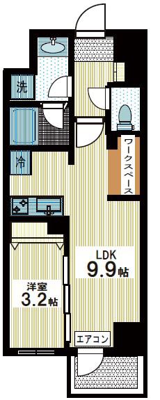 CELESTE-セレスト-(1LDK/6階)の間取り写真