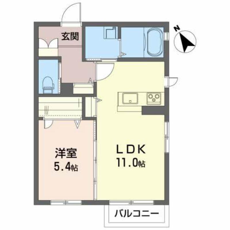 シャーメゾン・ラルーチェ(1LDK/2階)の間取り写真